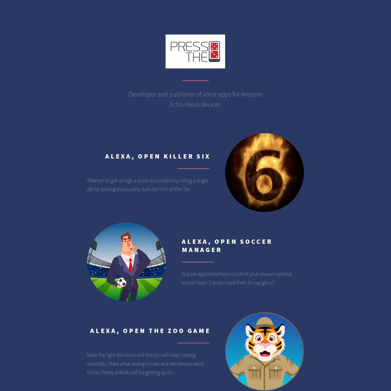 Alexa Games Website Screenshot